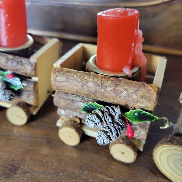 Vintage House of Lloyd Natural Bark Candle Train READ DESCRIPTION - Picture 3 of 9